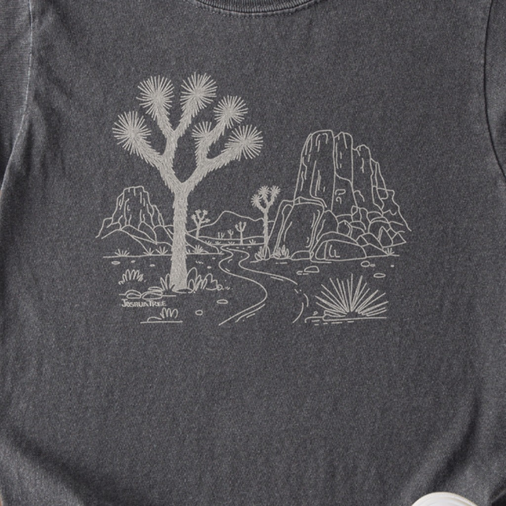 Joshua Tree Line Drawing Kids Cotton T-Shirt