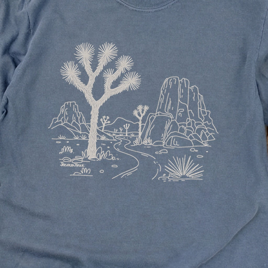Joshua Tree Line Drawing Cotton Long Sleeve
