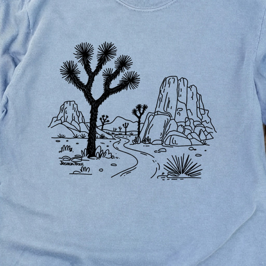 Joshua Tree Line Drawing Cotton Long Sleeve