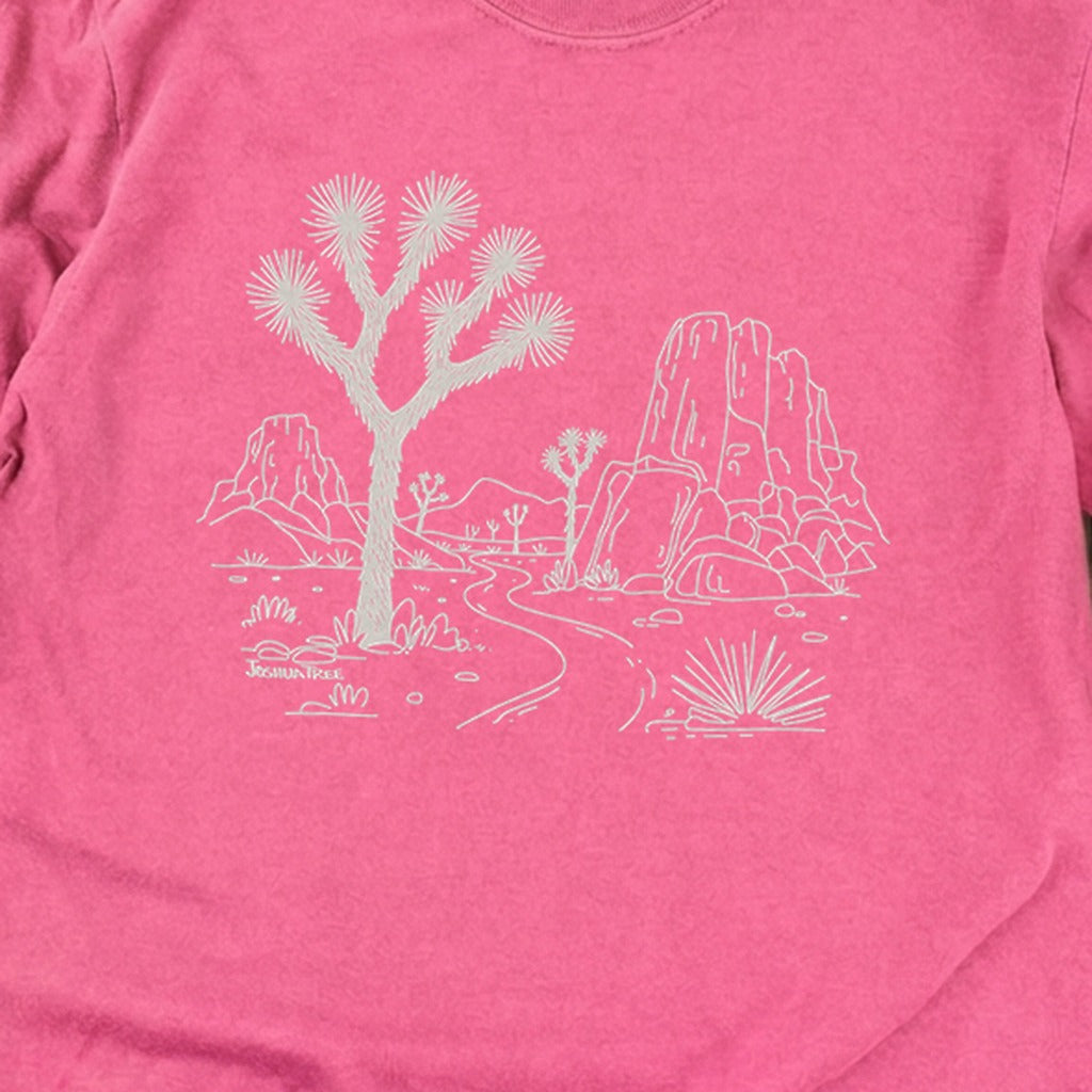 Joshua Tree Line Drawing Cotton Long Sleeve