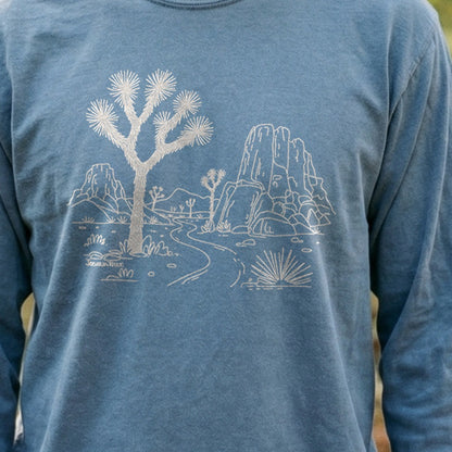 Joshua Tree Line Drawing Cotton Long Sleeve