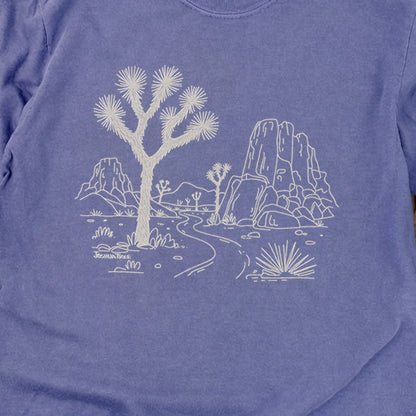 Joshua Tree Line Drawing Cotton Long Sleeve