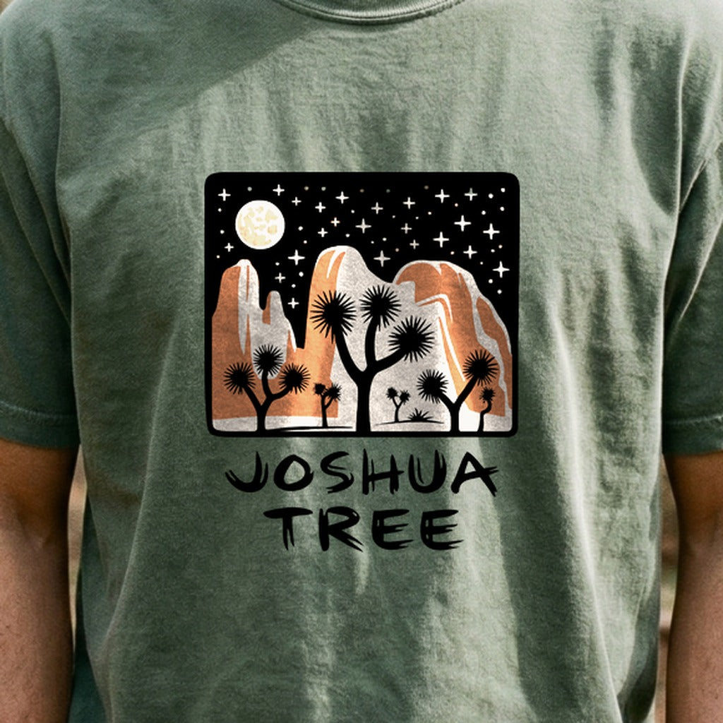 Joshua Tree at Night Cotton T-Shirt