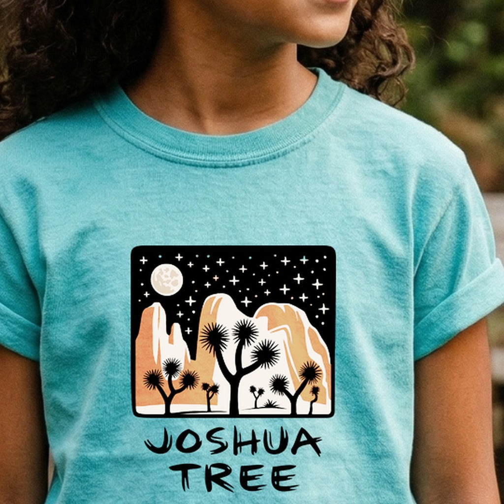 Joshua Tree at Night Kids Cotton T-Shirt