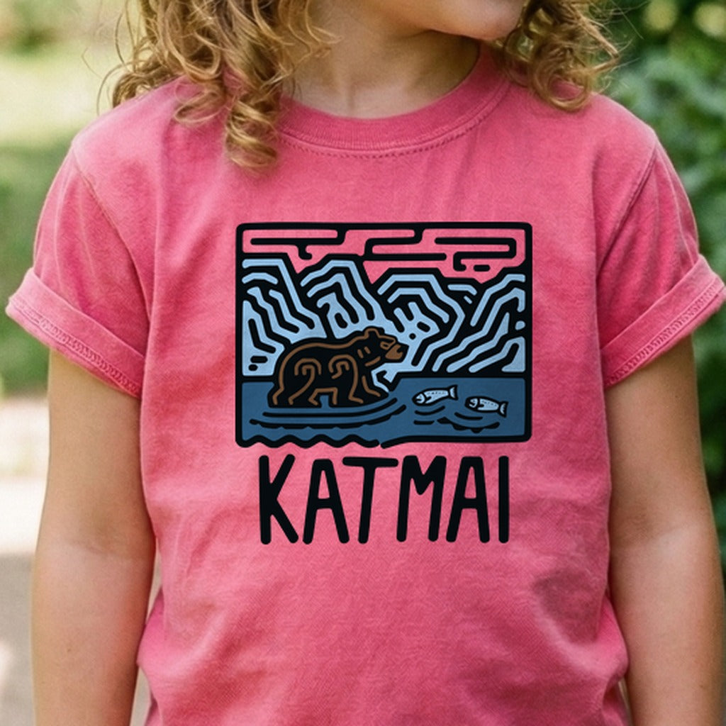 Katmai National Park Kids Cotton T-Shirt