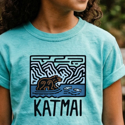 Katmai National Park Kids Cotton T-Shirt