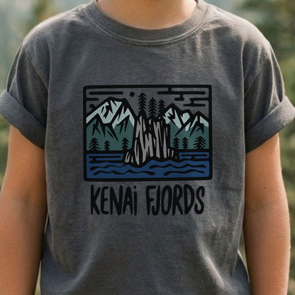 Kenai Fjords National Park Kids Cotton T-Shirt