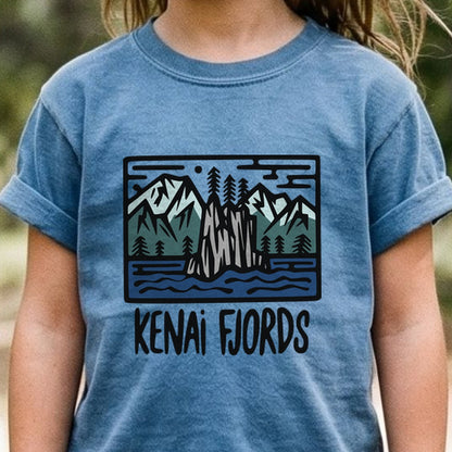 Kenai Fjords National Park Kids Cotton T-Shirt