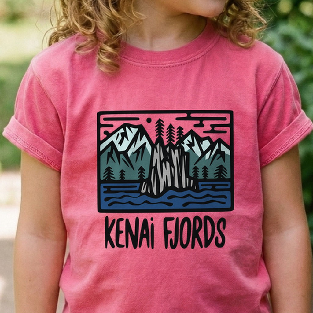 Kenai Fjords National Park Kids Cotton T-Shirt