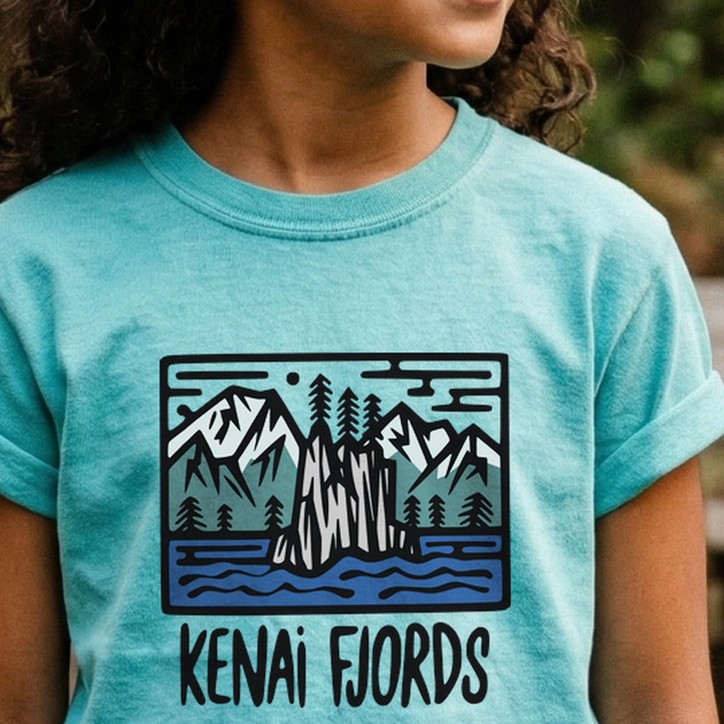 Kenai Fjords National Park Kids Cotton T-Shirt