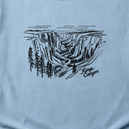 Kings Canyon Line Drawing Cotton T-Shirt