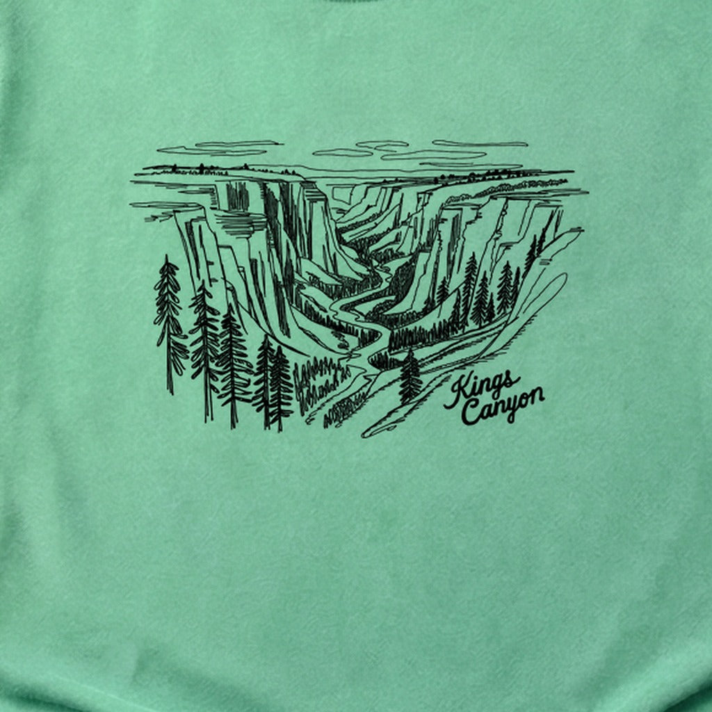 Kings Canyon Line Drawing Cotton T-Shirt