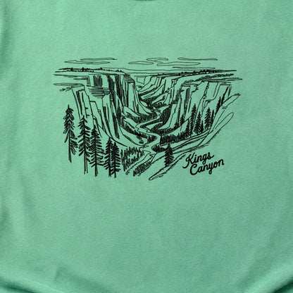 Kings Canyon Line Drawing Cotton T-Shirt