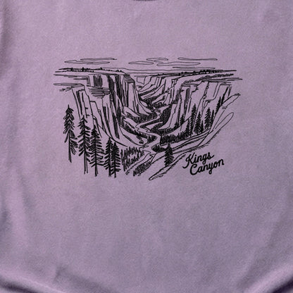 Kings Canyon Line Drawing Cotton T-Shirt