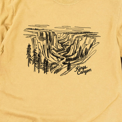 Kings Canyon Line Drawing Cotton Long Sleeve