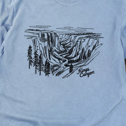 Kings Canyon Line Drawing Cotton Long Sleeve