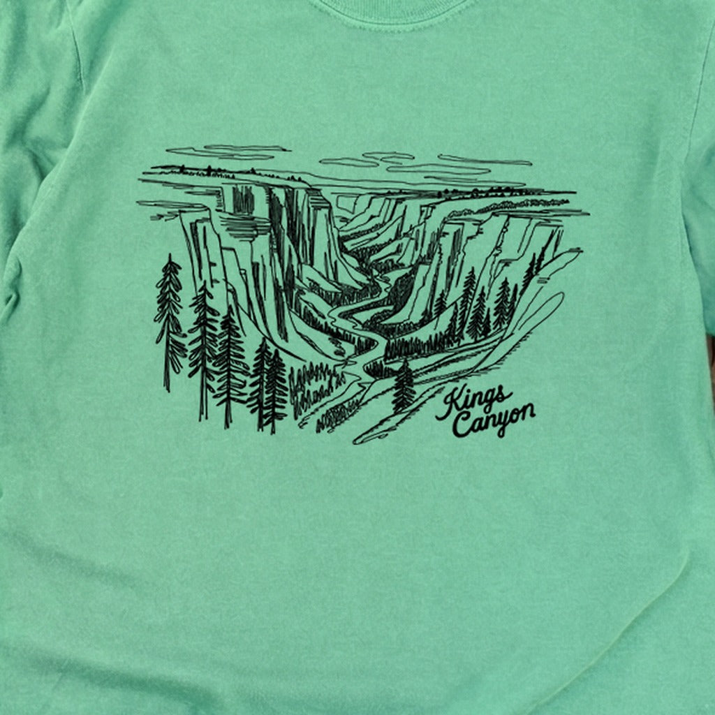 Kings Canyon Line Drawing Cotton Long Sleeve