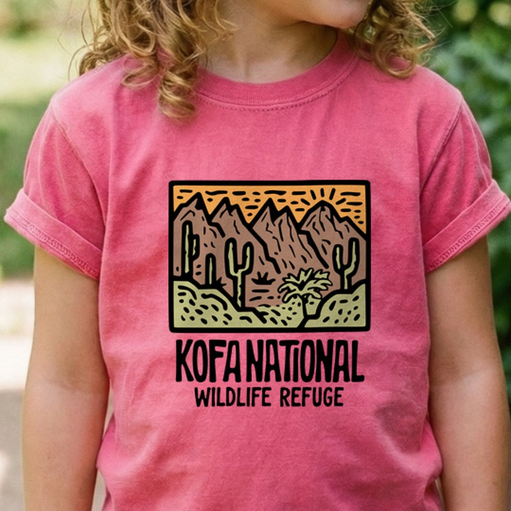 Kofa National Wildlife Refuge Kids Cotton T-Shirt