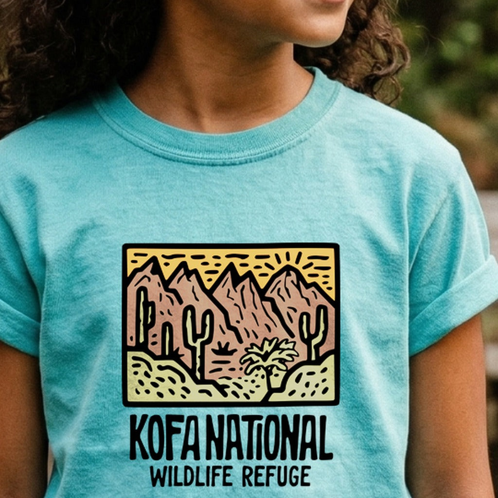 Kofa National Wildlife Refuge Kids Cotton T-Shirt