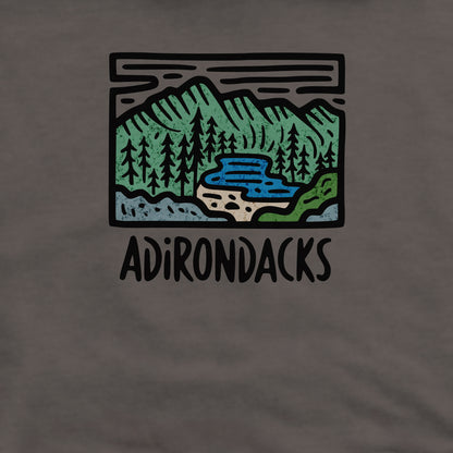 Adirondack Mountains Crewneck Sweatshirt Adventure and Outdoors Themed Sweatshirt