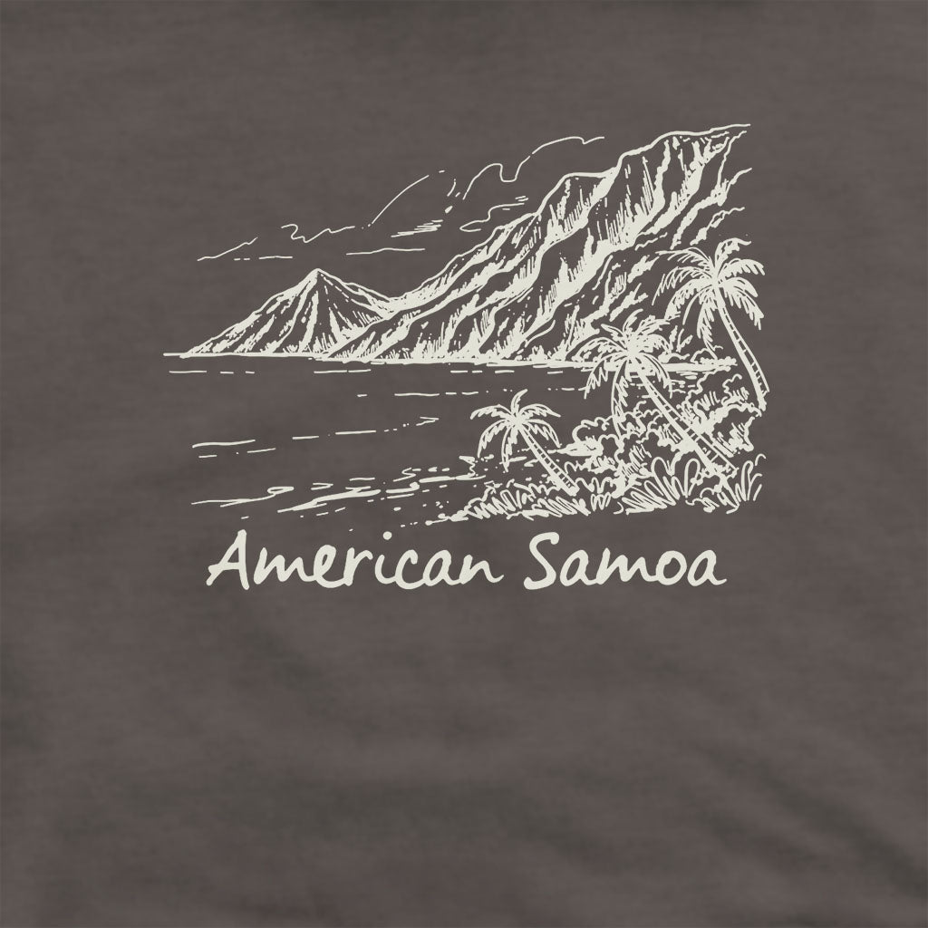 American Samoa Line Drawing Hoodie