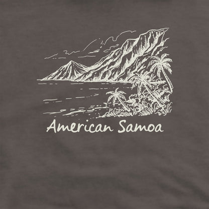American Samoa Line Drawing Hoodie