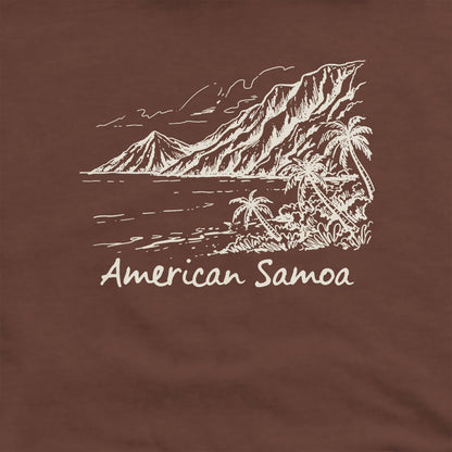 American Samoa Line Drawing Hoodie