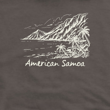 American Samoa Line Drawing Crewneck Sweatshirt