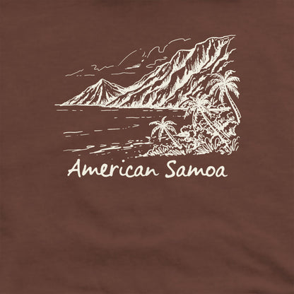 American Samoa Line Drawing Crewneck Sweatshirt