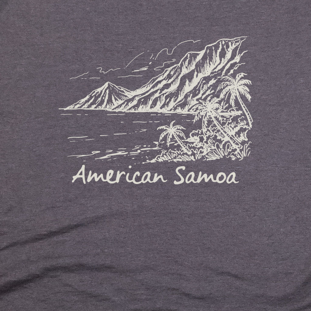 American Samoa Line Drawing T-Shirt