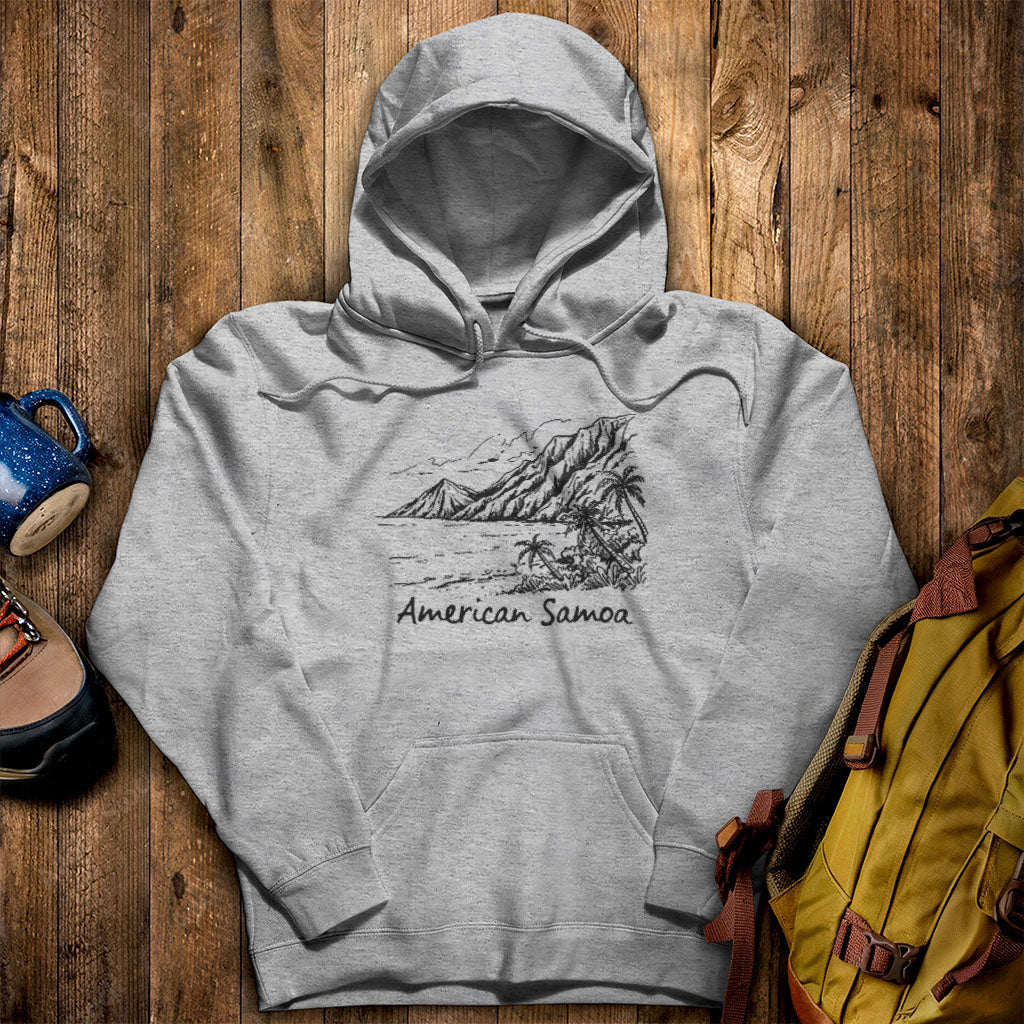 American Samoa Line Drawing Hoodie