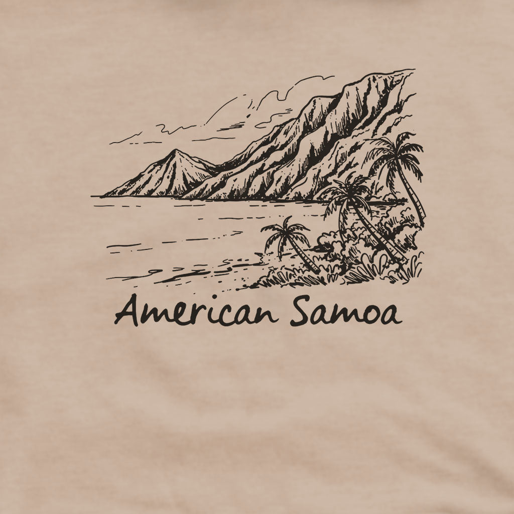 American Samoa Line Drawing Hoodie