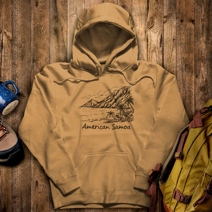 American Samoa Line Drawing Hoodie