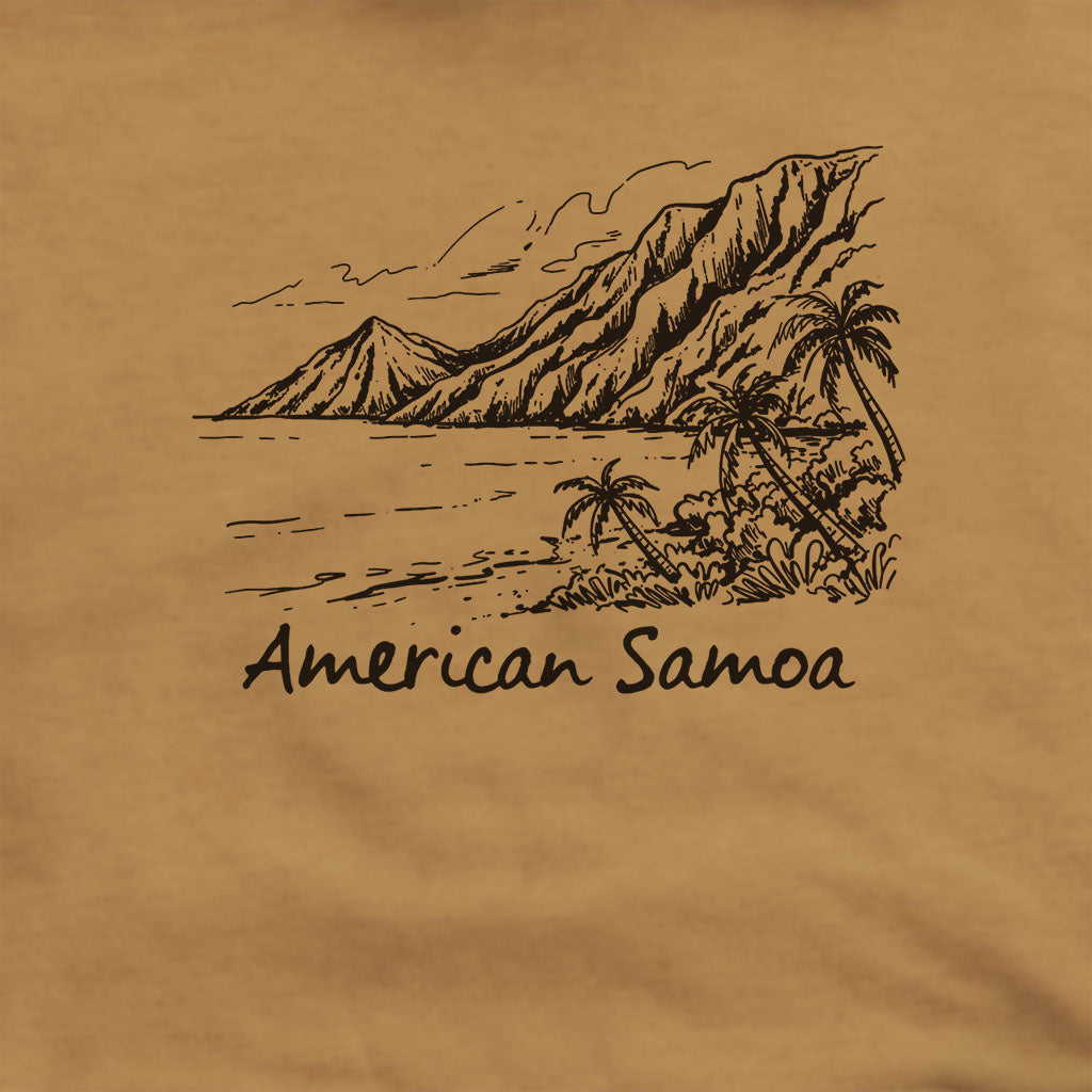 American Samoa Line Drawing Hoodie