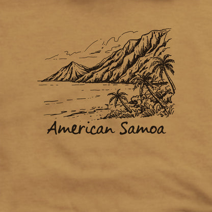 American Samoa Line Drawing Hoodie