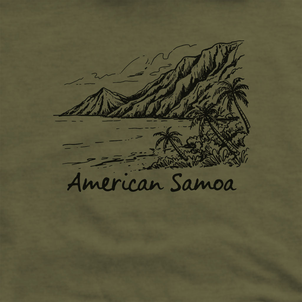 American Samoa Line Drawing Hoodie