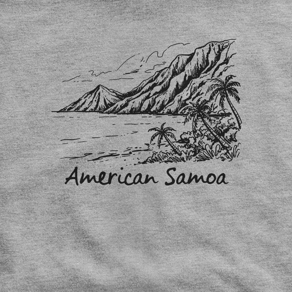 American Samoa Line Drawing Hoodie