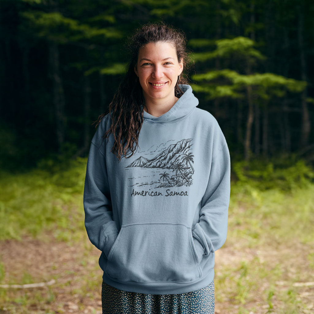 American Samoa Line Drawing Hoodie