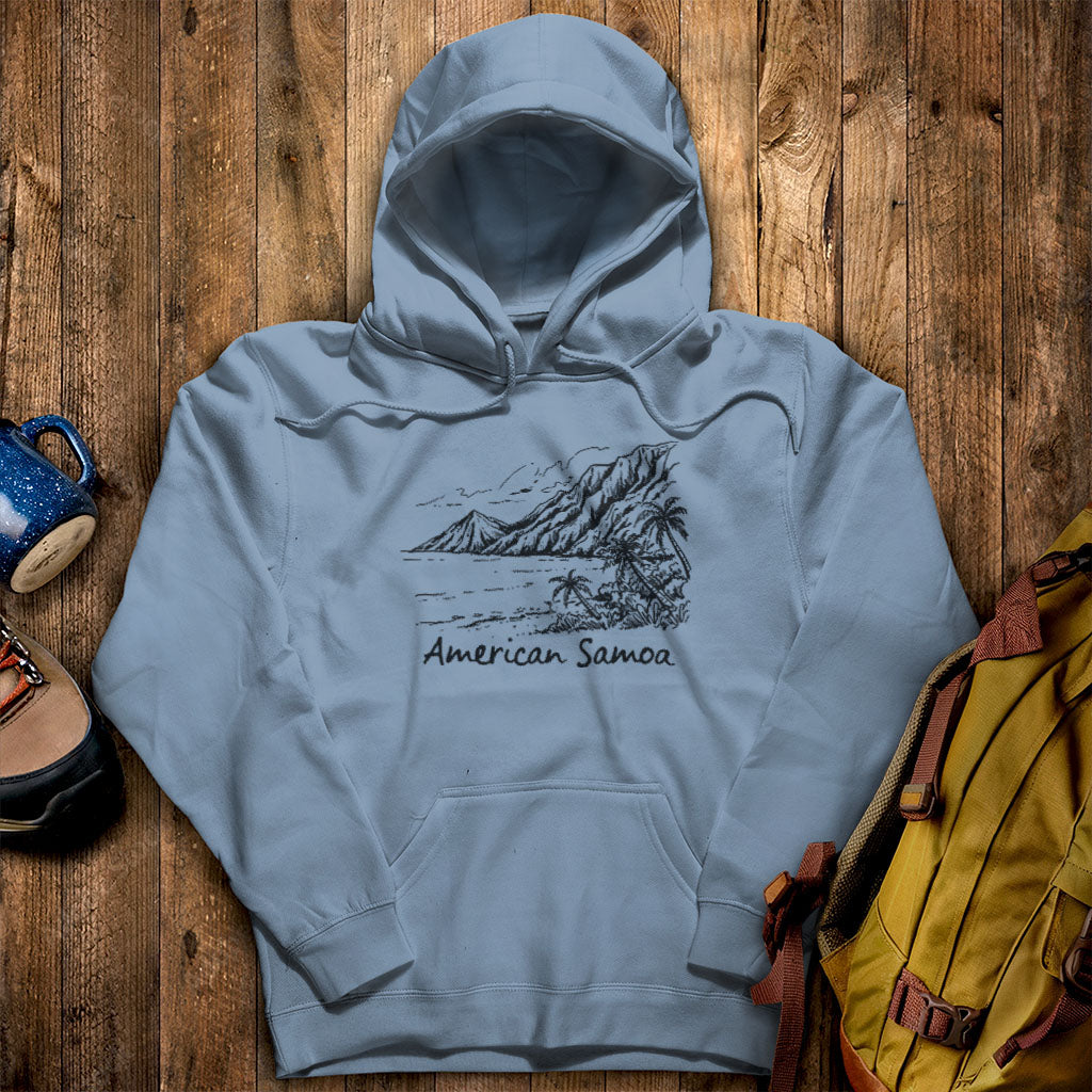 American Samoa Line Drawing Hoodie