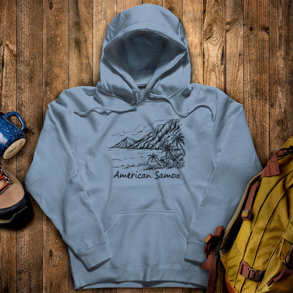 American Samoa Line Drawing Hoodie