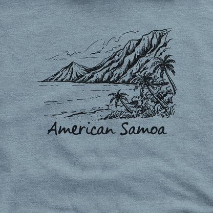 American Samoa Line Drawing Hoodie