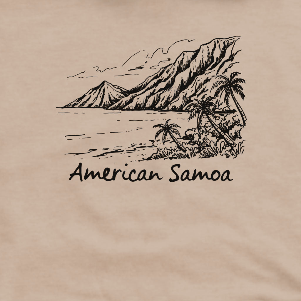 American Samoa Line Drawing Crewneck Sweatshirt