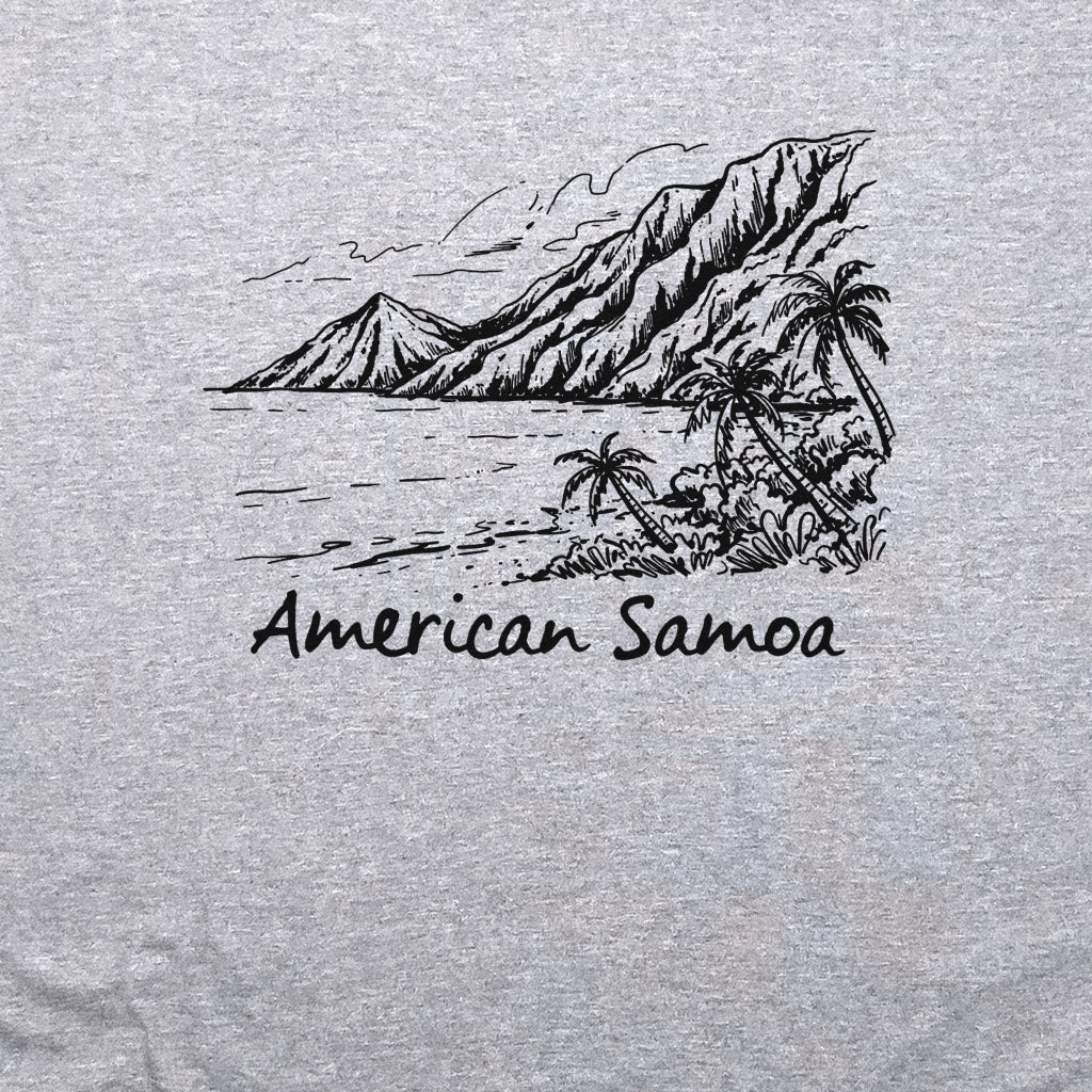American Samoa Line Drawing Crewneck Sweatshirt