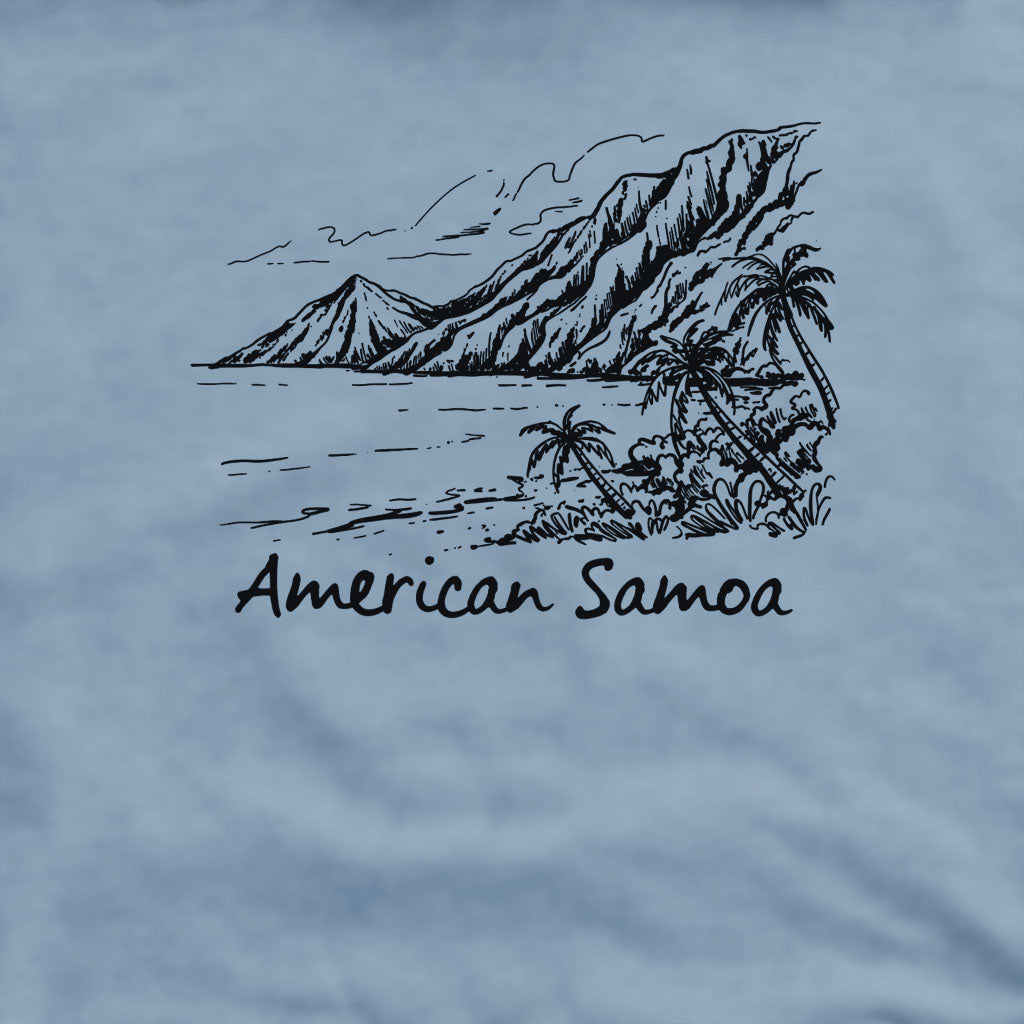 American Samoa Line Drawing Crewneck Sweatshirt