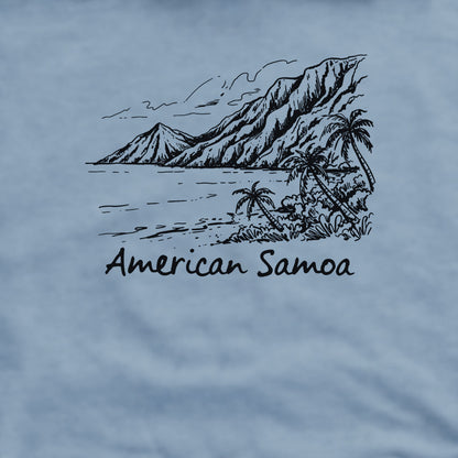 American Samoa Line Drawing Crewneck Sweatshirt