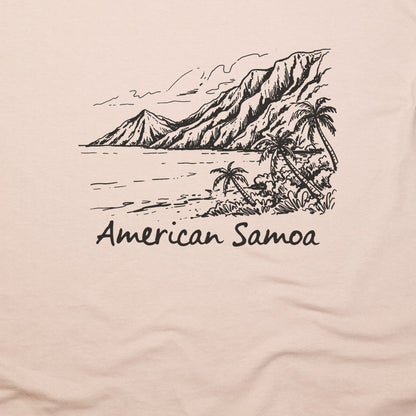 American Samoa Line Drawing T-Shirt