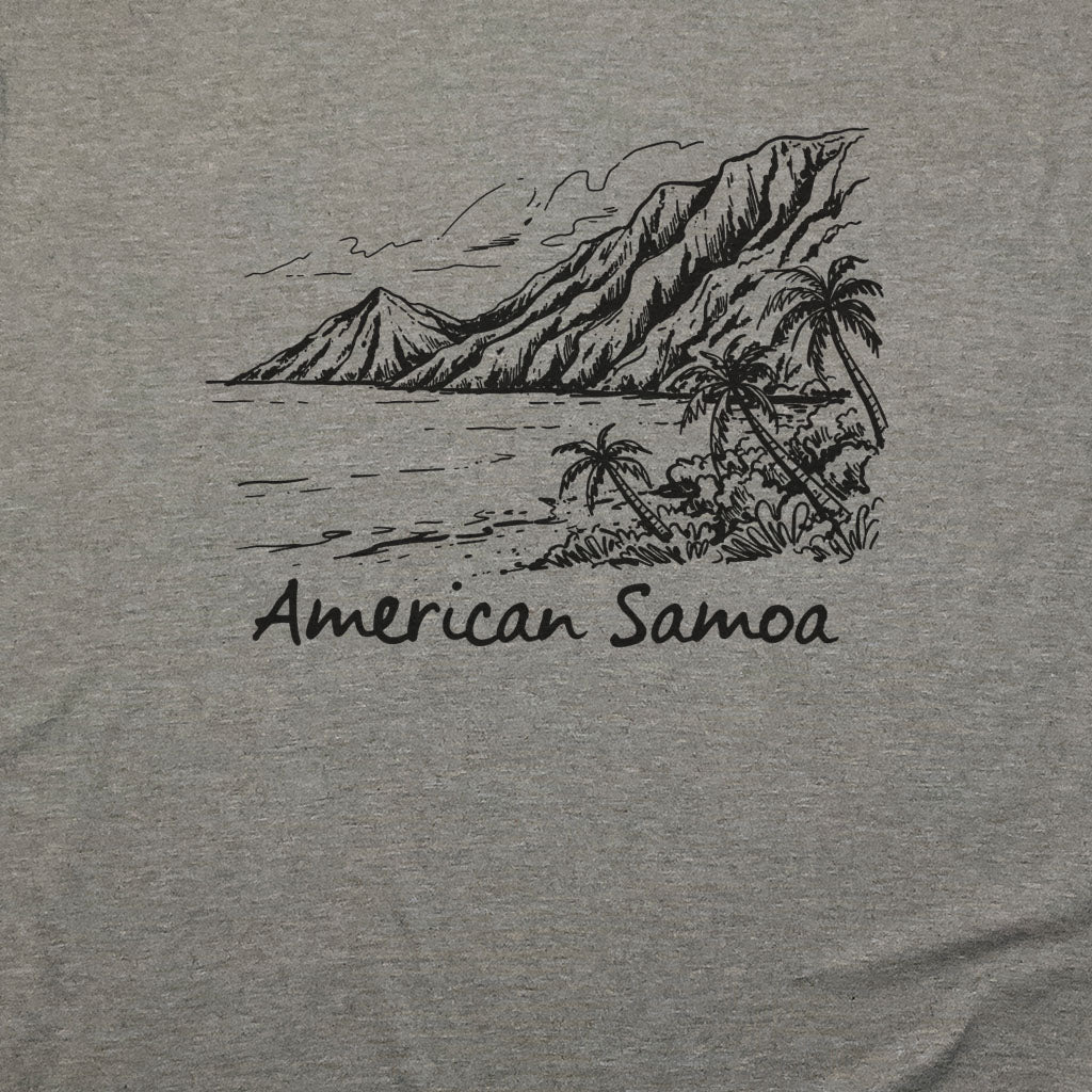 American Samoa Line Drawing T-Shirt