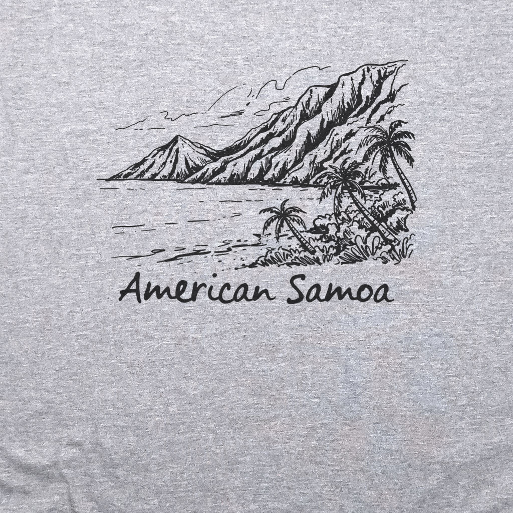 American Samoa Line Drawing T-Shirt