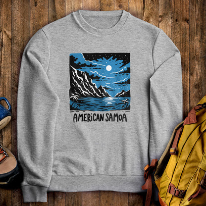 American Samoa at Night Crewneck Sweatshirt