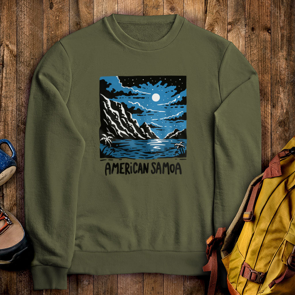 American Samoa at Night Crewneck Sweatshirt